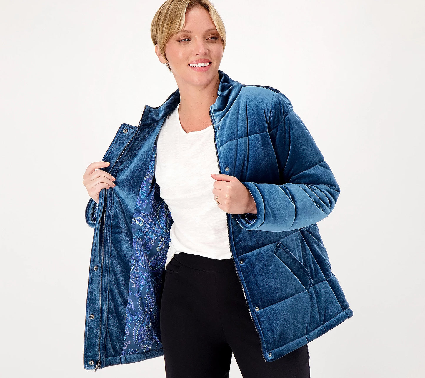 Isaac Mizrahi Live Always Isaac Women’s Velvet Puffer