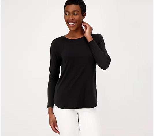 Attitudes by Renee Women’s Yummy Jersey Long Sleeve Top