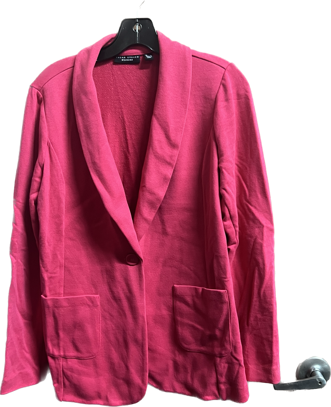 Susan Graver Women’s Weekend Washed French Terry Multiples Blazer