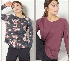 zuda Women’s Pullover Curved Hem Top- Set of 2