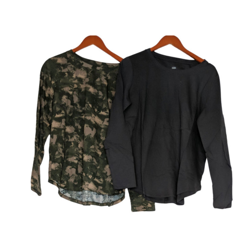 zuda Women’s Pullover Curved Hem Top- Set of 2