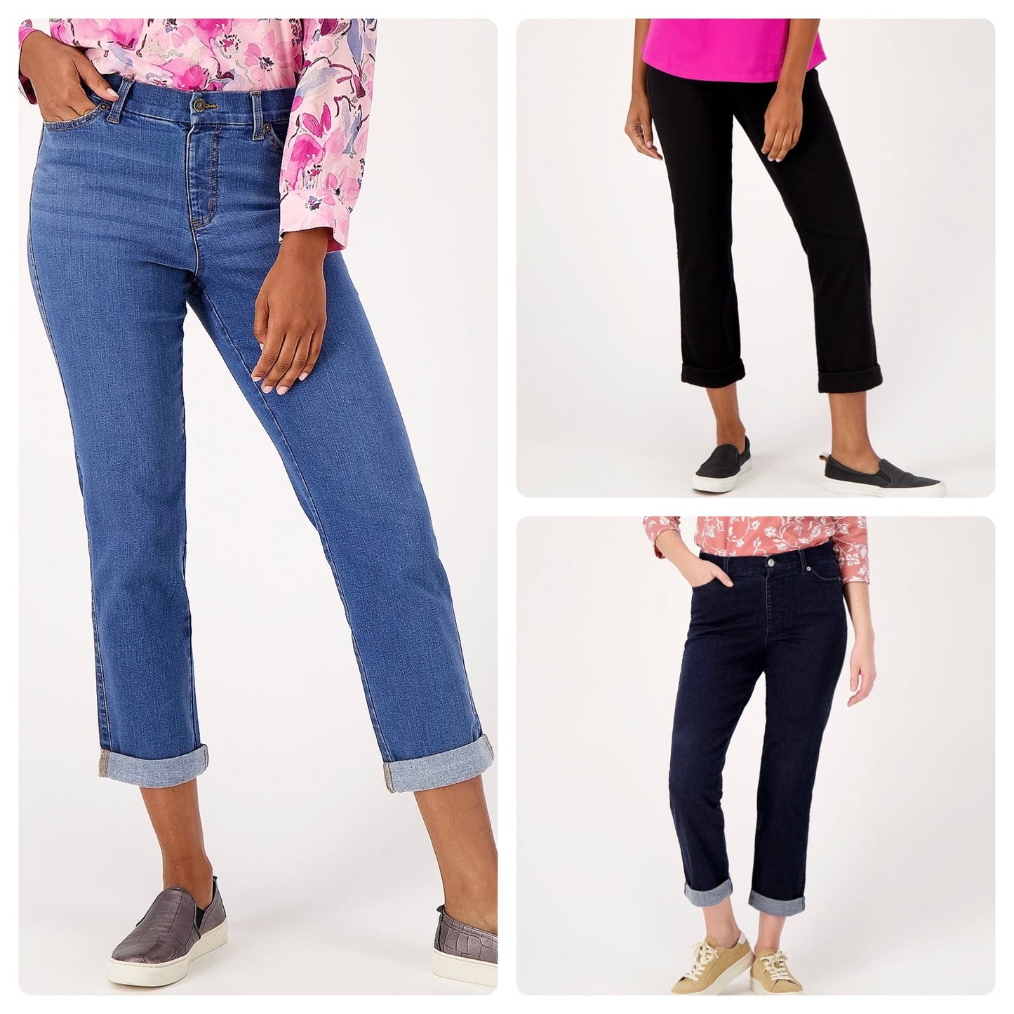 Denim & Co. Women’s Cozy Touch Denim Regular Girlfriend Jean