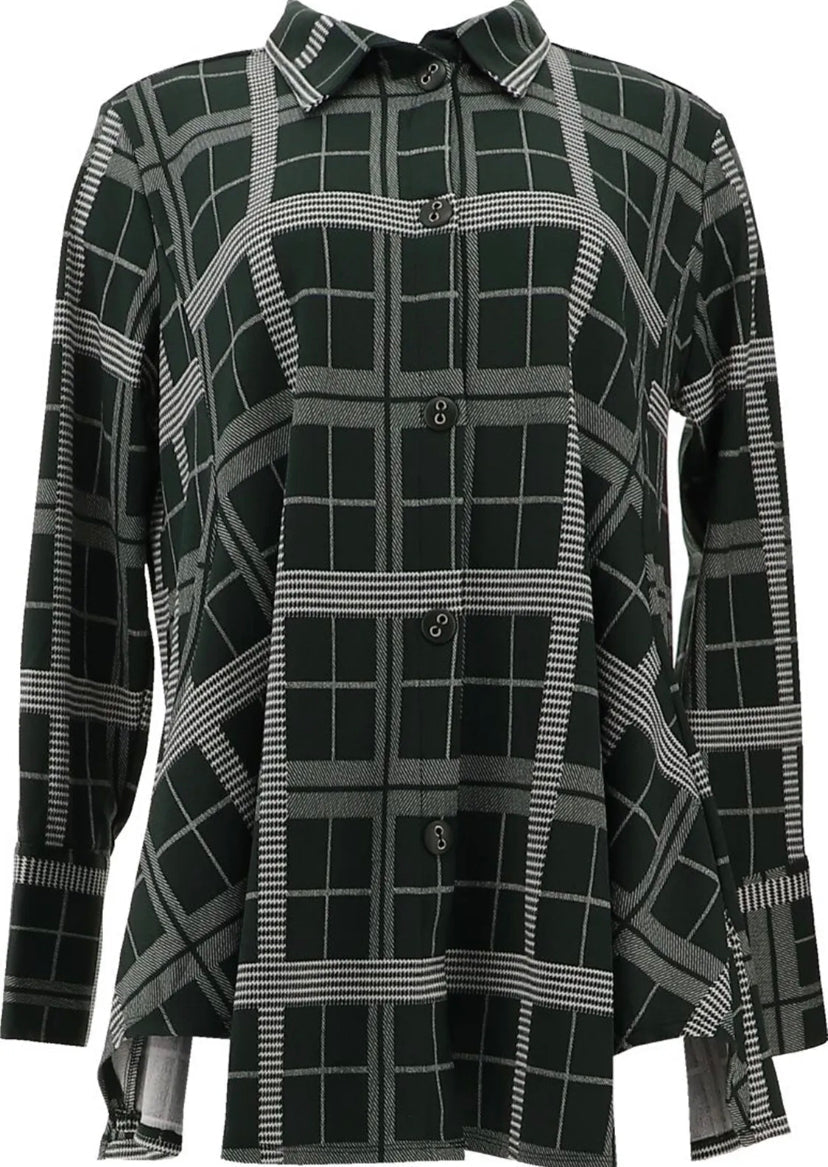 Attitudes by Renee Women’s Regular Button Front Swing Shirt