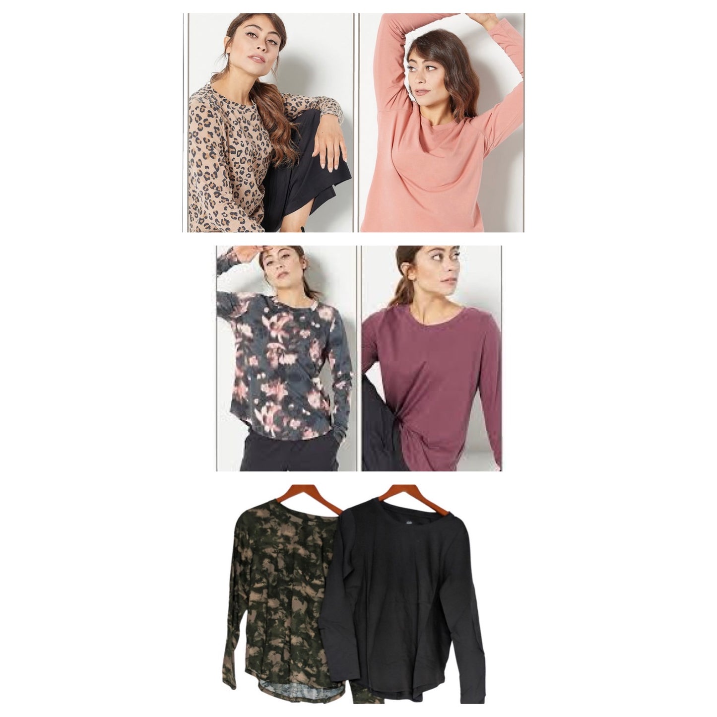 zuda Women’s Pullover Curved Hem Top- Set of 2