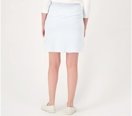 Isaac Mizrahi Live! Women’s Regular Seersucker Skort