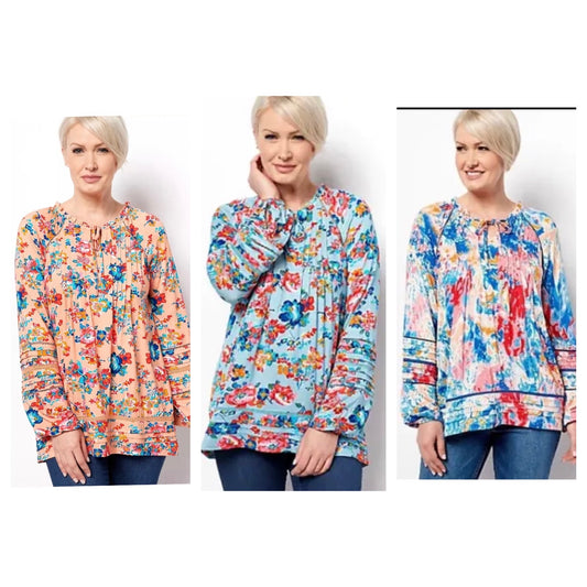 Tolani Collection Women’s Long Sleeve V-Neck Blouse