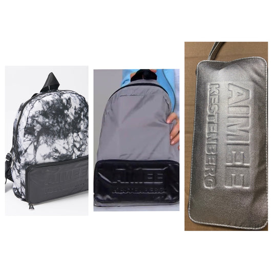 Aimee Kestenberg Women’s Nylon Packable Backpack with Leather Trim