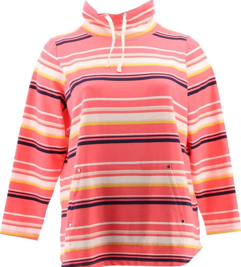 Sport Savvy Women’s French Terry Cowl Neck Long Slv Tunic