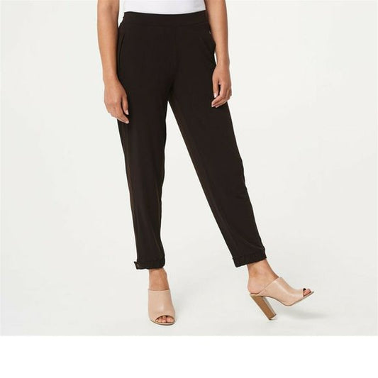 Every Day Susan Graver Women's Liquid Knit Jogger Brown
