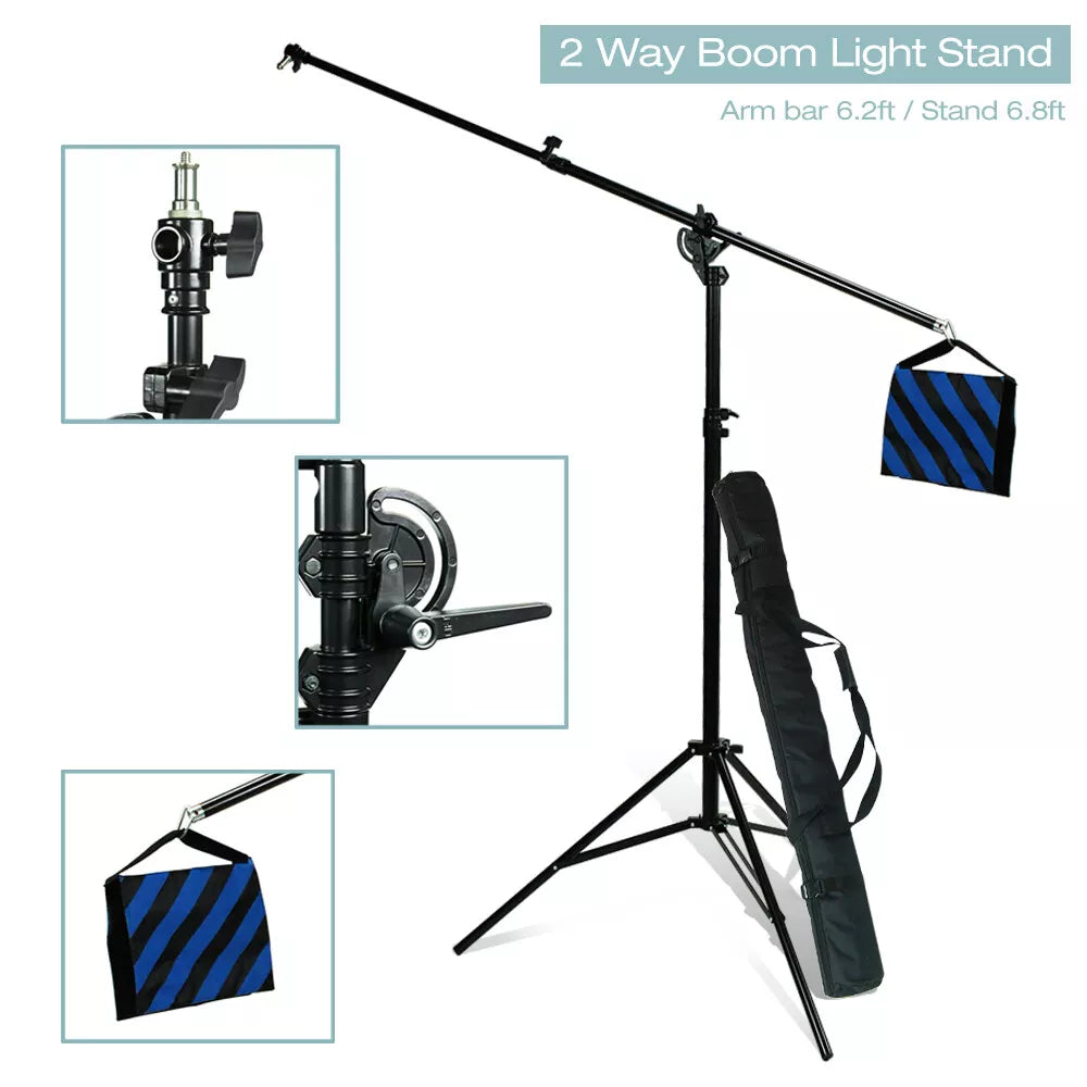 Heavy Duty 2-way Use Boom Stand: Sand Bag and Carry Bag
