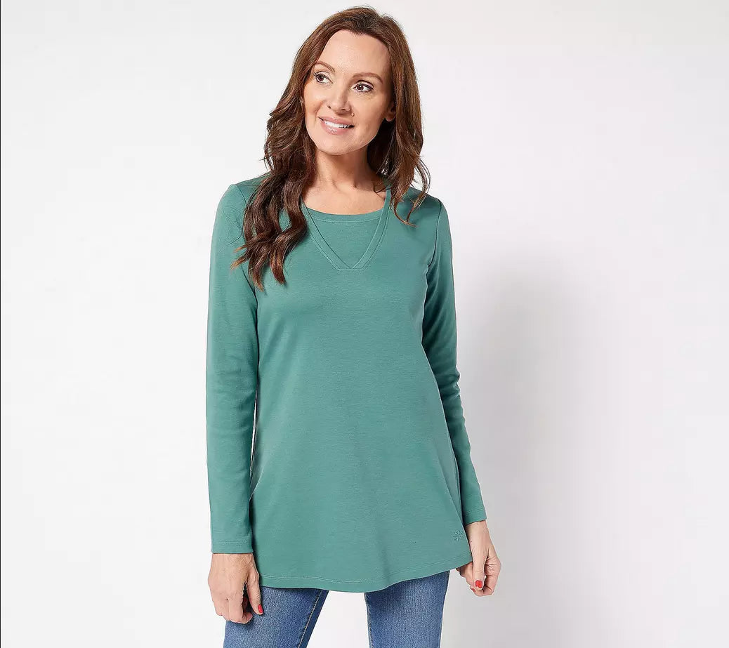 Isaac Mizrahi Pima Cotton Tunic Many Color And Size