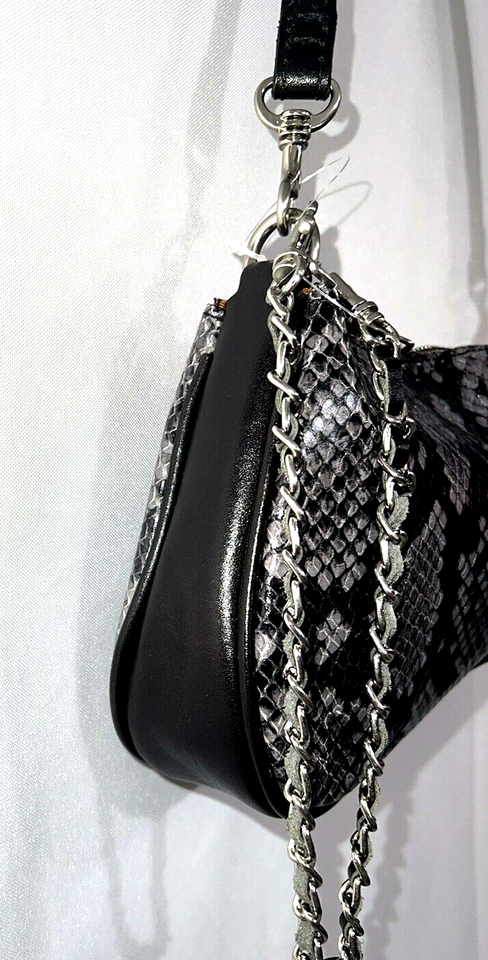 Patricia Nash Riley Baguette Crossbody Bag-Smoke Python-NWT $152.00