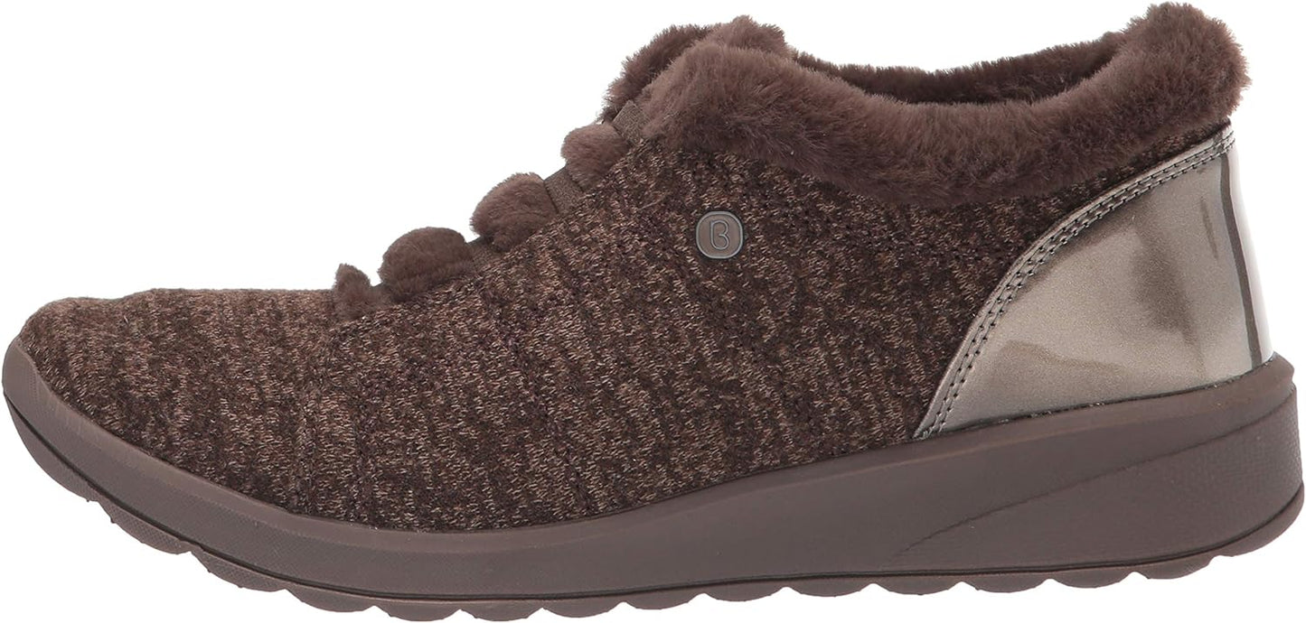 Bzees Women's Golden Faux Suede Slip-On Fashion Sneakers