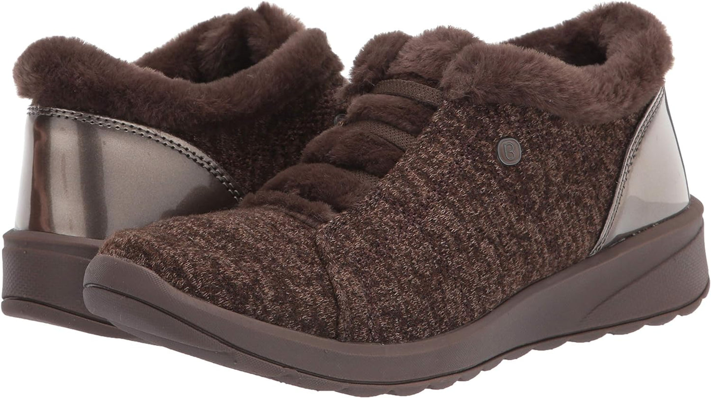 Bzees Women's Golden Faux Suede Slip-On Fashion Sneakers