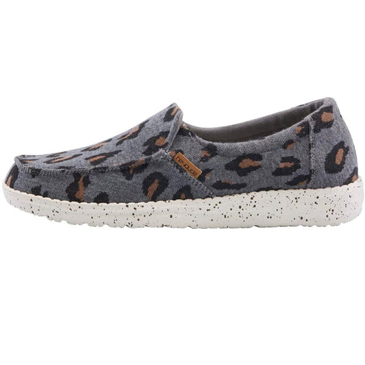 Hey Dude Womens Misty Charcoal Cheetah