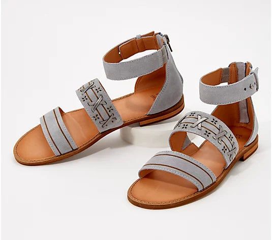 frye & co. Whipstitch Ankle Strap Sandals - Evie