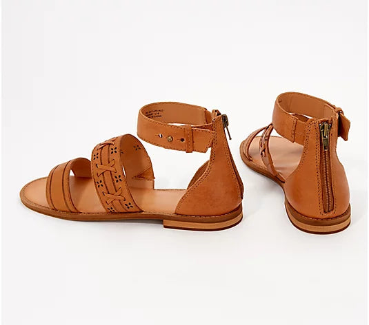 frye & co. Whipstitch Ankle Strap Sandals - Evie
