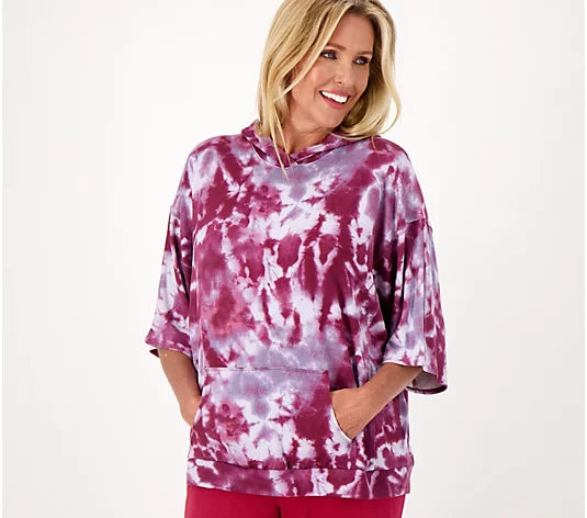 Anybody Women’s Cozy Knit French Terry Hooded Poncho